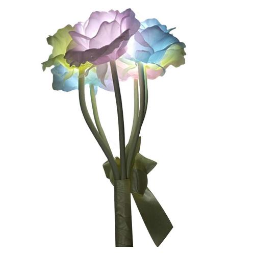 DAEWANG KING Solar Panel LED Flower Rose Set of 10 Light Lamp Battery Interior Home Decoration, Pres